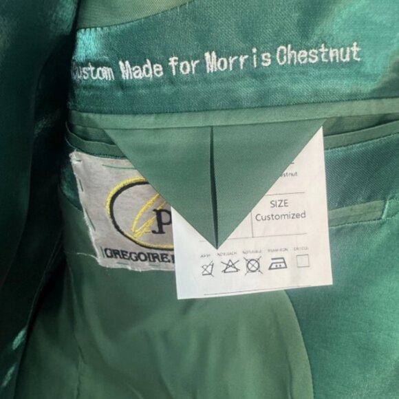 Custom Emerald Silk Suit Made for Morris Chestnut | J. Bolin Storage Find - Picture 6 of 9